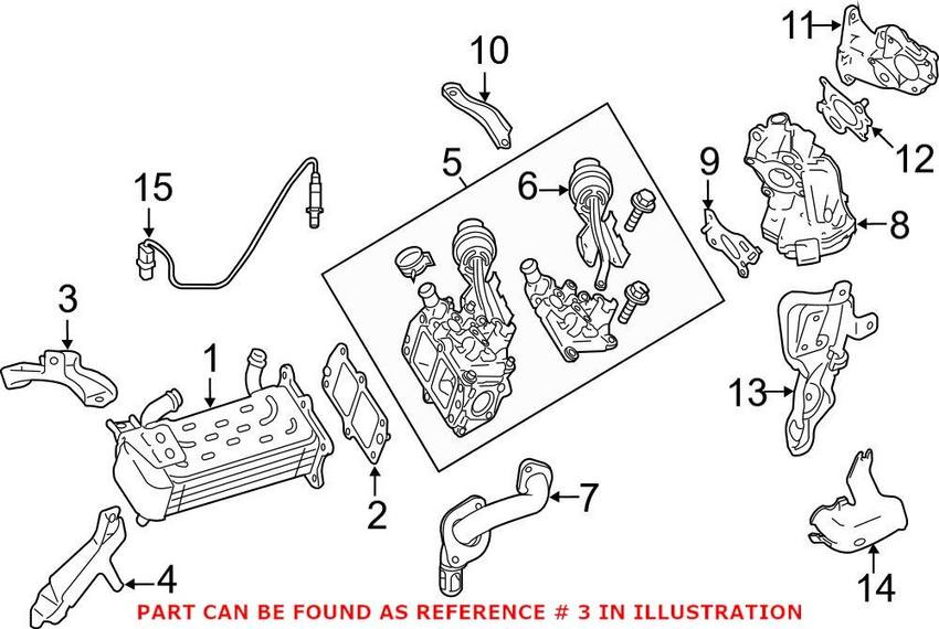 Mercedes EGR Cooler Bracket - Upper 6510900727